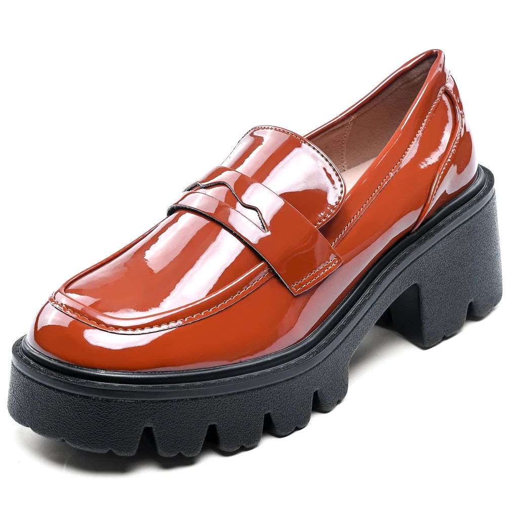 Elvora Penny Platform Loafer in Light Brown