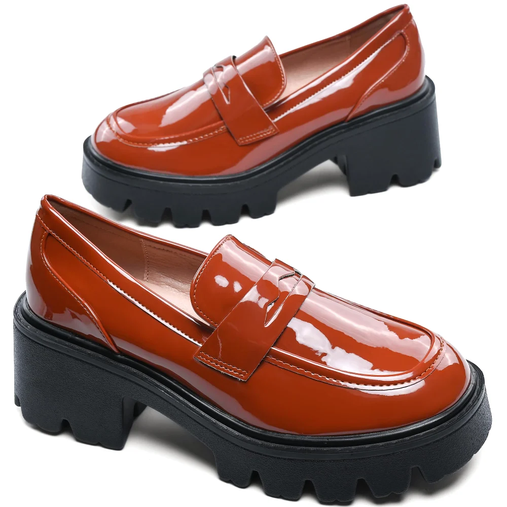 Elvora Penny Platform Loafer in Light Brown, view 3