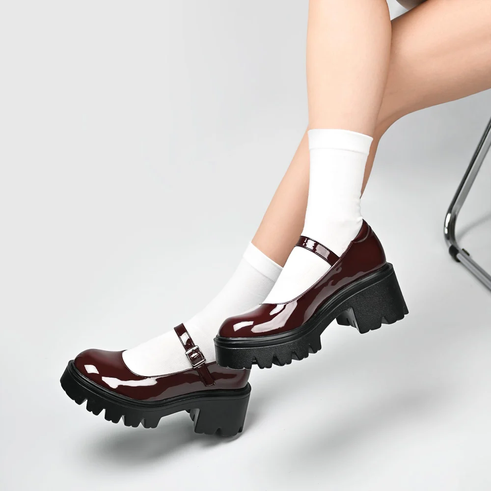 Elvora Platform Mary Jane in Coffee, view 2