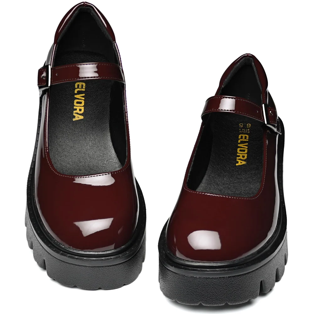 Elvora Platform Mary Jane in Coffee, view 6