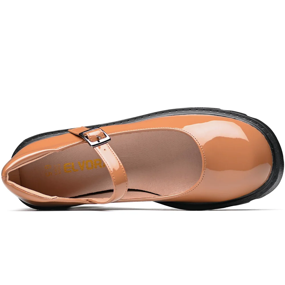 Elvora Platform Mary Jane in Brown, view 5