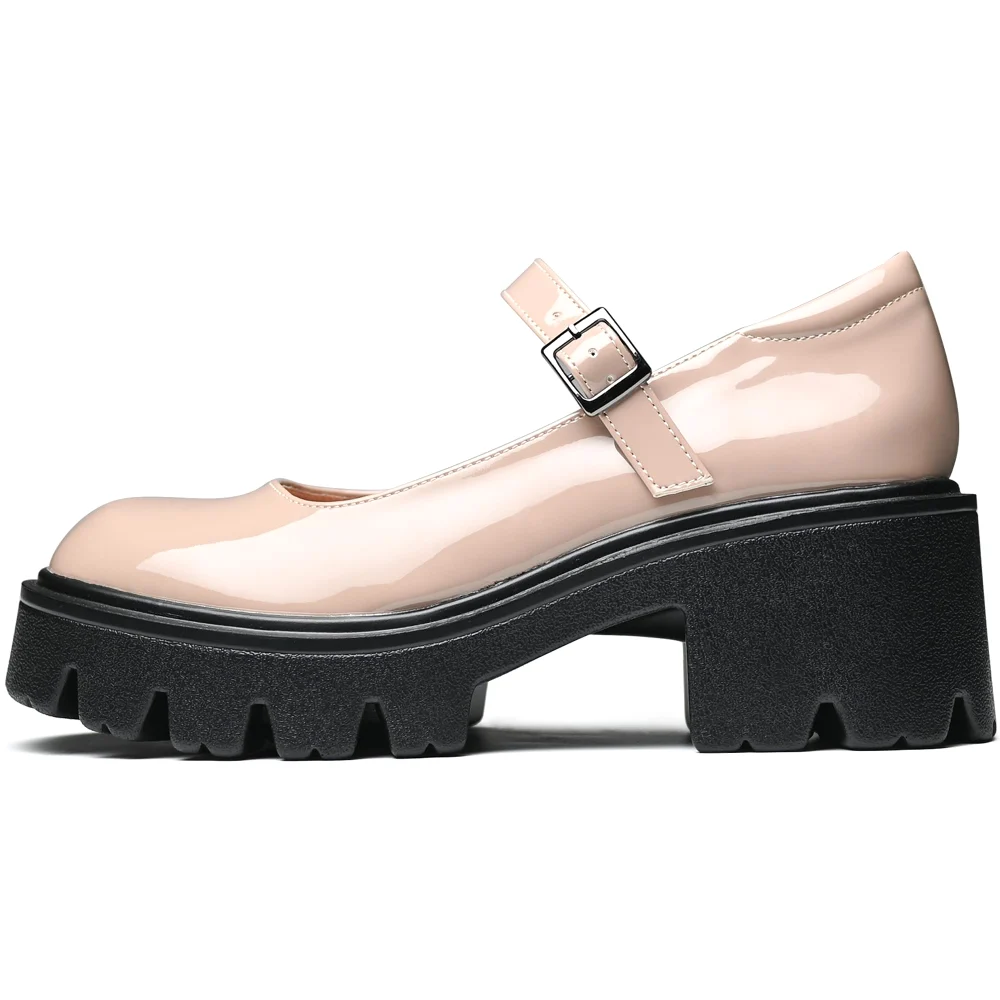Elvora Platform Mary Jane in Khaki, view 5