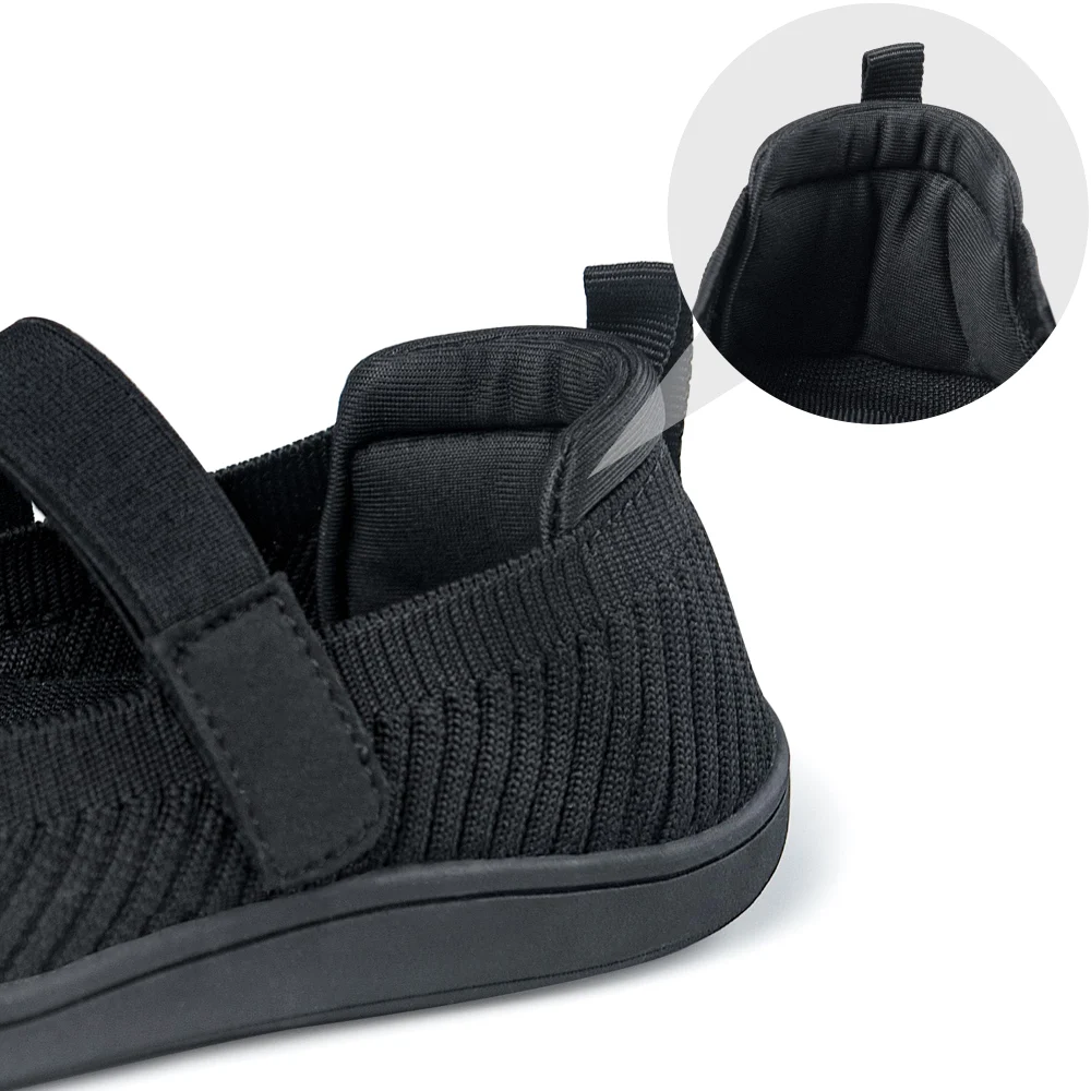 Elvora Knit Barefoot Mary Jane Flat in Black, view 6