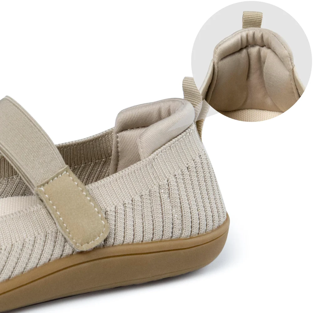 Elvora Knit Barefoot Mary Jane Flat in Nude, view 6