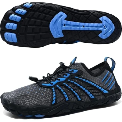 Elvora Barefoot Water Shoe in Gray / Blue
