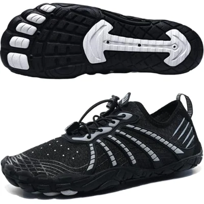 Elvora Barefoot Water Shoe in Black / Gray
