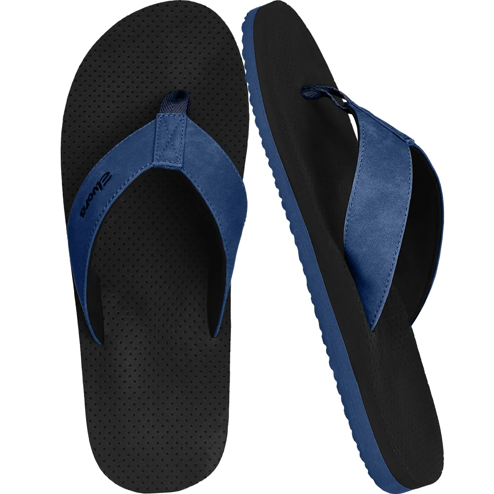 Elvora Men's Two-Tone Arch Flip-Flop in Navy / Black